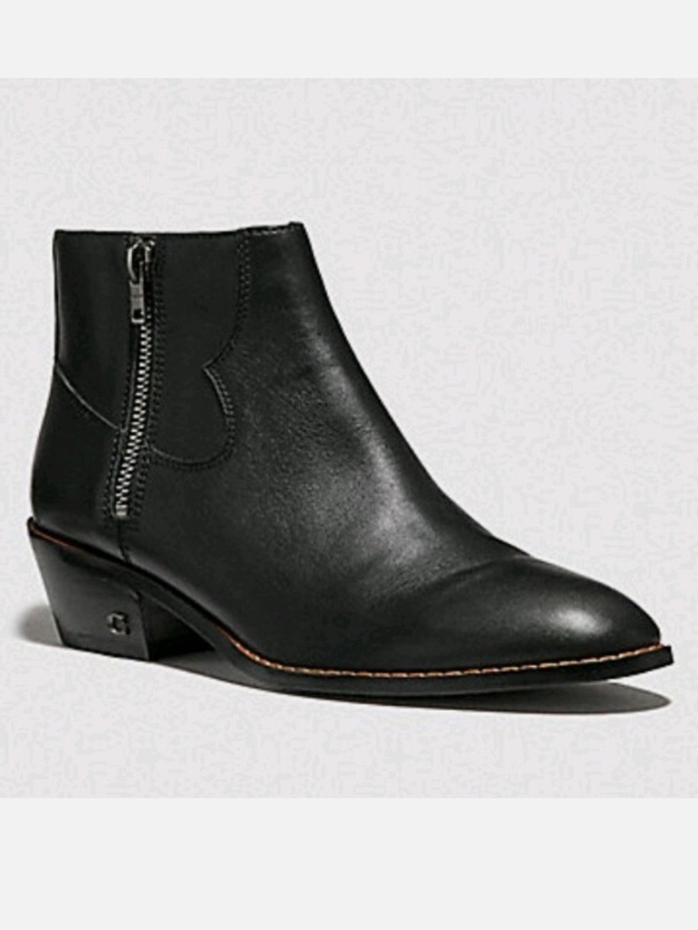 Coach Dani Black Leather Ankle Boots sz 7.5